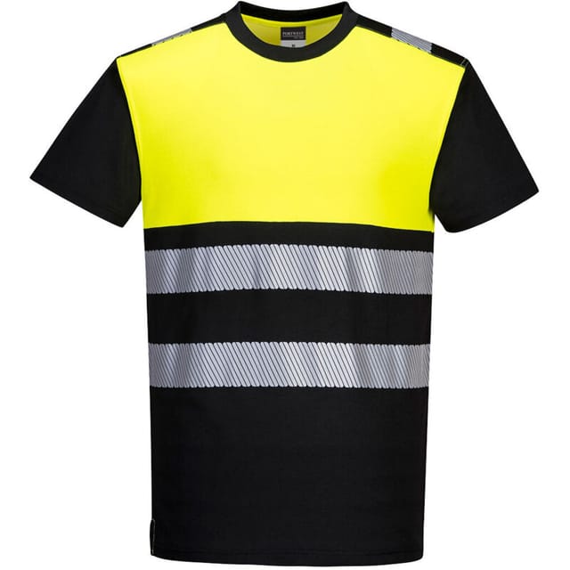 T-Shirt PW3 Hochsichtbarkeit Klasse 1 Schwarz/Gelb 2XL