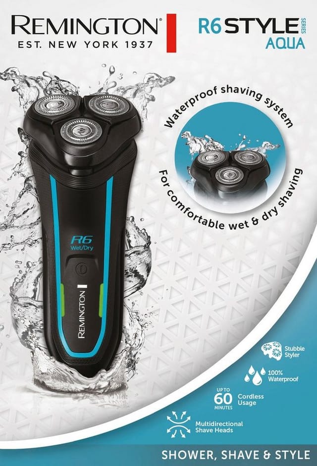 Remington ROTATIONSRASIERER AQUA AKKU (R6000 STYLE SW/BL)