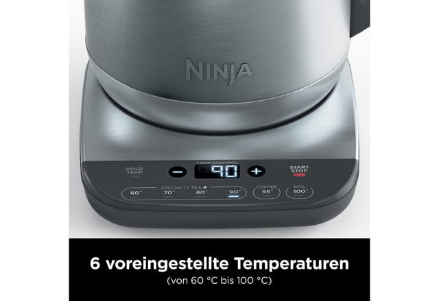 Wasserkocher de Wasserkocher mit einstellbarer Temperatur, 1,7 l, mit control de Temperatur, LED-Anzeige, einfache de Bedienung mit Schnellkoch- und