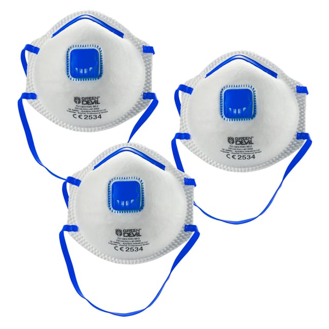 Kestek Feinstaub Masken FFP2 mit Ausatemventil 3er Set