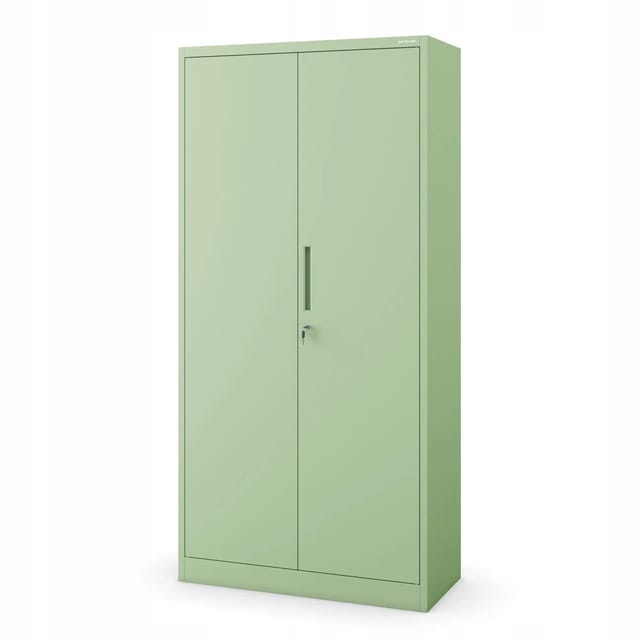 Metallschrank C34 Aktenschrank Werkzeugkschrank Umkleideschrank Spind Flügeltüren Kleiderstange Pulverbeschichtung Metall Abschließbar 185 Cm X 90 Cm X 45 Cm (h X B X T) (pastellgrün)