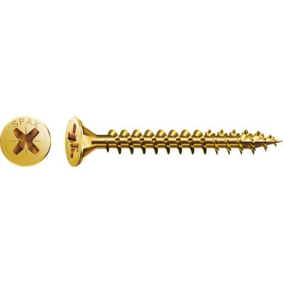 Spax - Universalschraube, 4,5 x 60 mm, 500 Stück, Vollgewinde, Senkkopf, Kreuzschlitz Z2, 4CUT, yellox - 1081020450605