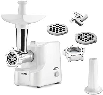 Zelmer ZMM1010B Hachoir électrique, Plastique et Acier Inoxydable, Blanc (ZMM1010B)