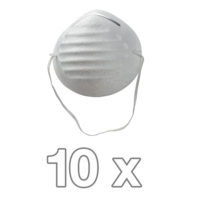 KesTek Mundschutzmaske Staubmaske Schutzmaske 10er Set PET Maske mit Nasenrücken