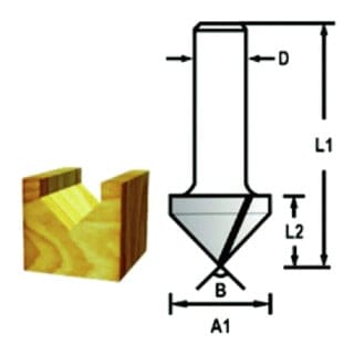 V-Nutfräser 19 mm - D-47933 - Makita