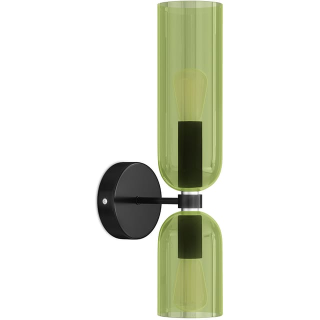 Wandleuchte – Glas und Metall – Kren Grün