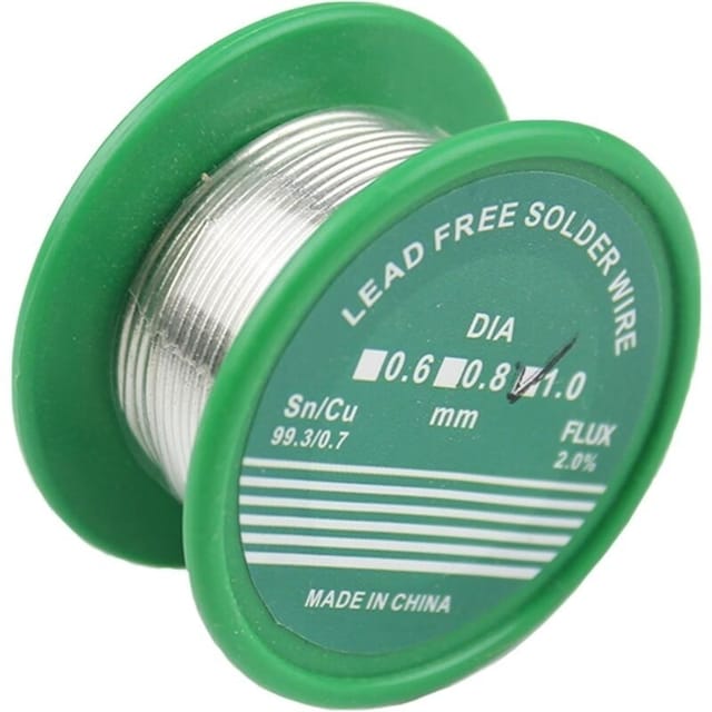 20 G Bleifreier Lötdraht (1 Mm) Sn99,3 Cu0,7, Flussmittelkern Aus Kolophonium, Lötdraht Aus Kolophonium, Lötzinnspule, Zum Löten In Elektrischen Anwendungen