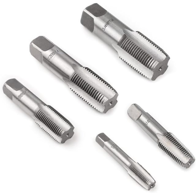 Satz Mit 5 Bsp 55° Gewindebohrern Und Schneideisen G1/8 Bis G3/4 Für Die Reparatur Von Gewindefittings