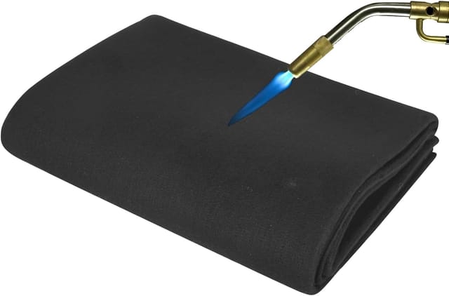Feuerfeste Matte, 100 x 100 cm, Hitzeschutzmatte, hitzebeständige Materialien bis 982°C, Brandschutzmatte für Grills, Schweißarbeiten, Feuerschalen,