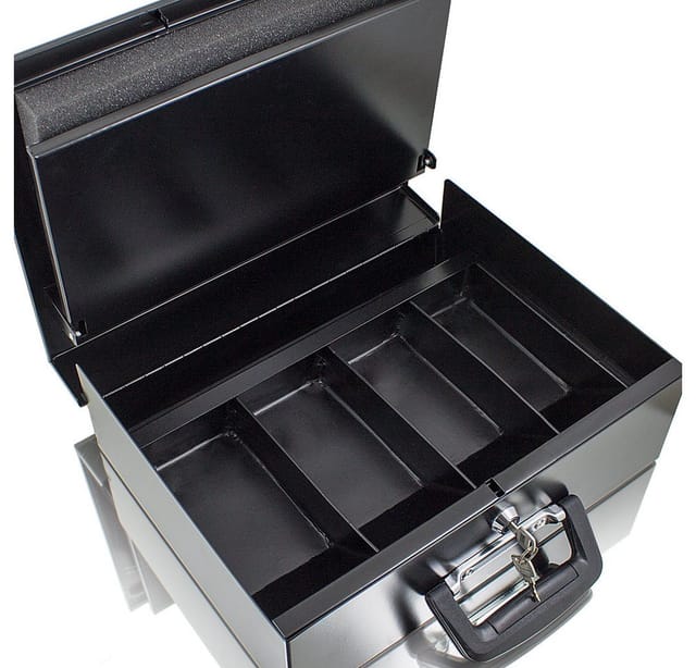 35cm Schwarz Geldtransportbox Geldkassette Münzzählbrett Zähl- und Transportkassette Münzkassette Geld Kasse Geldkasse Transportbox 350mm