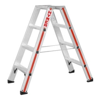 Matisère - Hymer Stufenstehleiter, beidseitig begehbar, 2x4 Stufen, Länge 1,04 m
