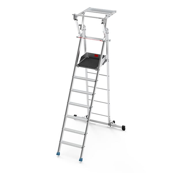 Matisère - Profi Stehleiter 7 Stufen - Maximale Arbeitshöhe 3.75m - PIRL7RM