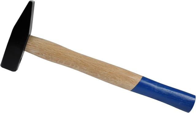 SW-Stahl 50102L Schlosserhammer 200g I Hammer mit Holzgriff aus Esche I Hammer Werkzeug mit vergossenem Ringkeil I Hammer Holzstiel doppelt