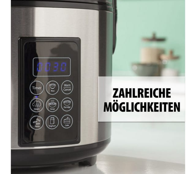 Digitaler reis und dampfgarer 22 l 900 watt 31