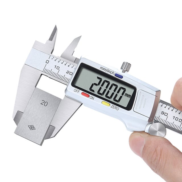 Happyshopping - Hochpräziser elektronischer Messschieber aus Edelstahl, 0–150 mm, digitaler elektronischer Messschieber