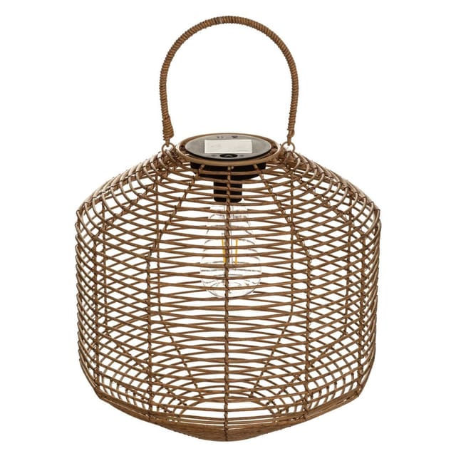 Solarlaterne cuba, natürliches Material, 30 cm