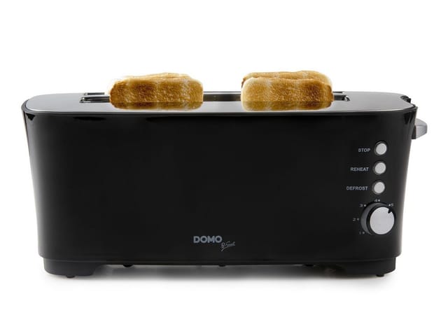 Domo - Langschlitztoaster B-Smart 4 Scheiben, 3 Funktionen, 7 Temperaturstufen 1350Watt