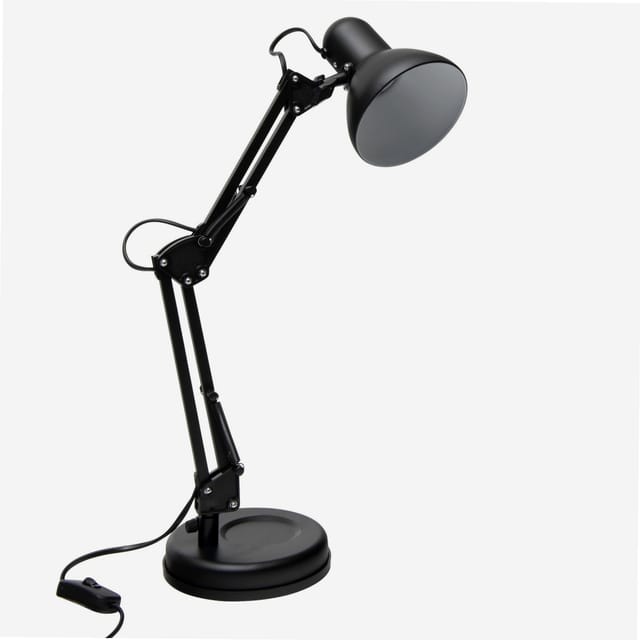 Schwarze flexible Schreibtischlampe