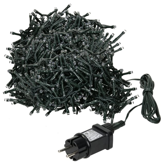 ECD Germany LED Cluster Lichterkette 8m 400 LEDs Kaltweiß, 8 Modi, Strombetrieb, IP44 Wasserdicht, Innen- und Außenbereich, Weihnachtsbeleuchtung