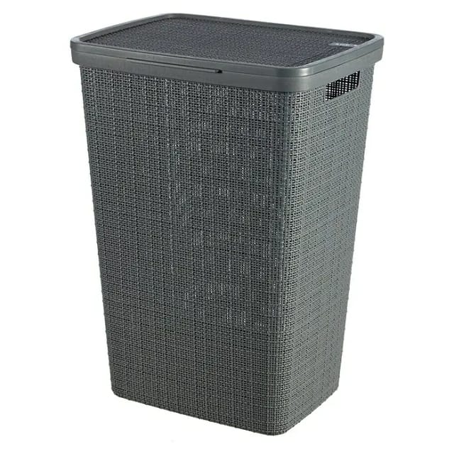 Jute 58L Korb mit Deckel anthrazit - Curver