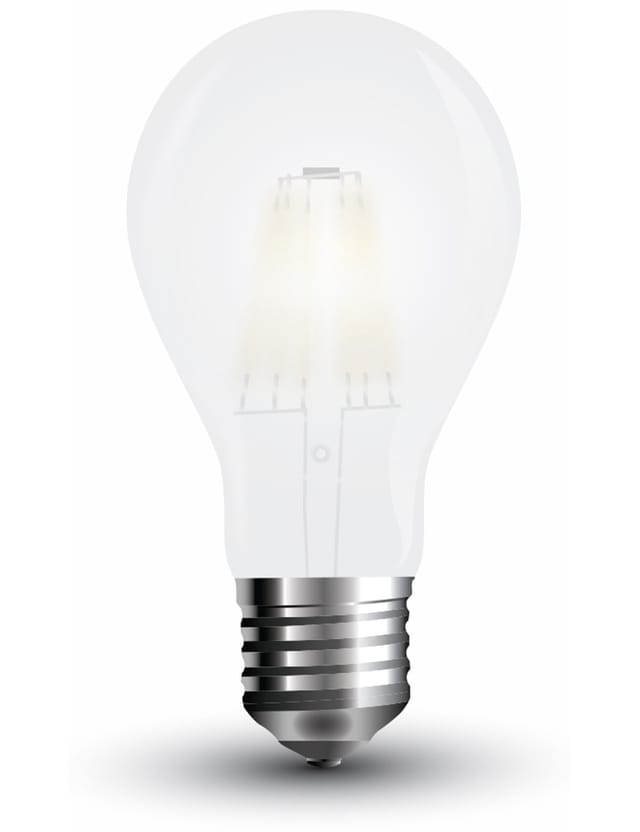 V-tac - LED-Lampe Frost, VT-2045(7178), E27, eek: e, 5 w, 600 lm, 2700 k