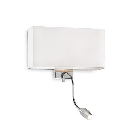 Ideal Lux Hotel - 1 Licht Innenwandleuchte Weiß, E27