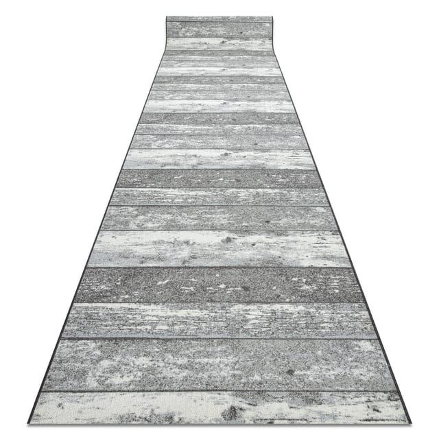 Läufer Antirutsch 80 cm Holz Tafel grau grey 80x400 cm