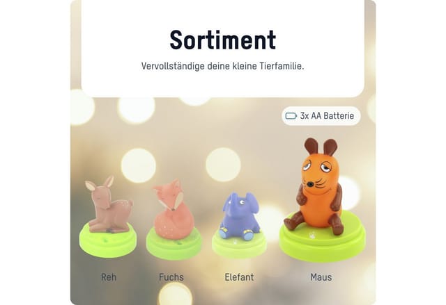 Ansmann - led Nachtlicht Die Maus - Süße Einschlafhilfe mit Touch Sensor, Lampe