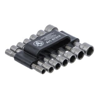 Steckschlüssel-Bit-Satz Antrieb Außensechskant 6,3 mm (1/4") metrisch + Zoll 14-tlg.