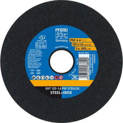 Trennscheibe gerade A46PPSF-INOX 125x1,6mm Pferd