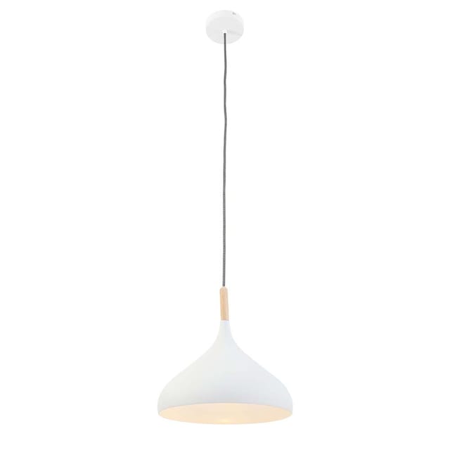 Sienna Bjorr Dome Pendel-Deckenleuchten Weiß Matt, Holz Klar