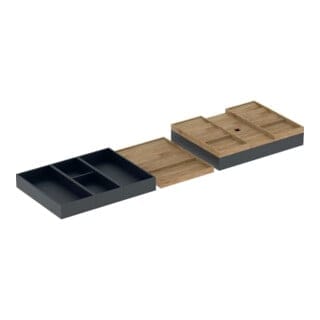 Schubladeneinsatz-Set für Waschtischunterschrank 502353001 120 cm breit, für obere Schublade, bambus - Geberit
