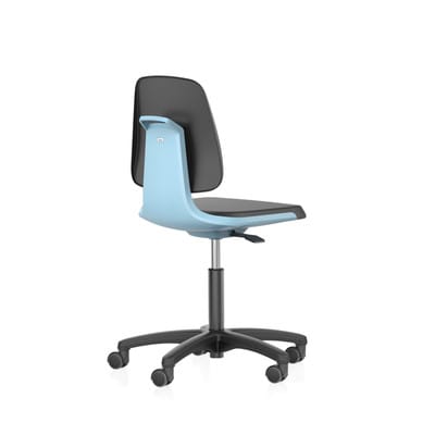 Interstuhl Arbeitsdrehstuhl Labsit Rollen Sitzschale blau - 9123-2000-3277
