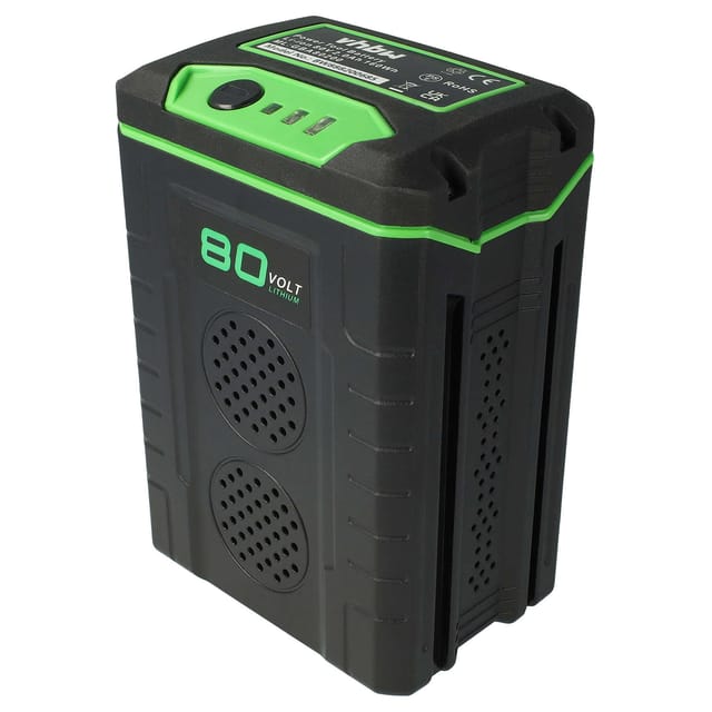 EXTENSILO 1x Akku kompatibel mit Greenworks 80V GD80CS50, 80V GD80HT, GCS80450, GD80PHT, GD80PS, EDA75, GBL80320, GCS80420 (2500mAh, 80V, Li-Ion)