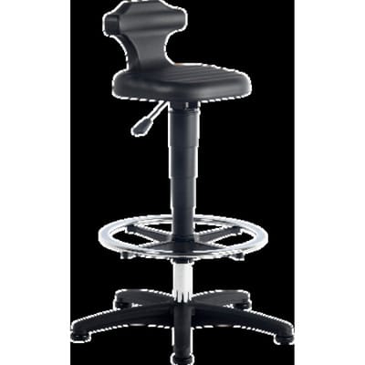 Interstuhl Sitz-/Stehstuhl Flex Integralschaum Sitzhöhenverstellung 510 - 780 mm mit Fußring - 9419-2000