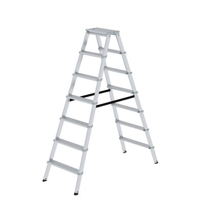 Günzburger Steigtechnik - ml Stufen-Stehleiter beidseitig begehbar 2x7 Stufen - 011237