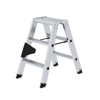 MUNK Aluminium-Stufen-Stehleiter Beidseitig 2x3 Stufen 40206