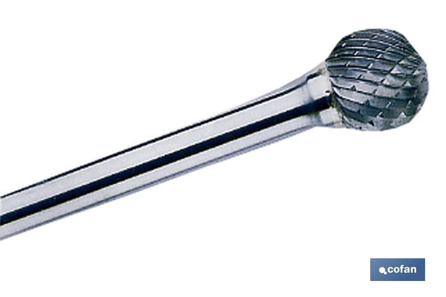 6 mm sphärischer Rotationsfräser.