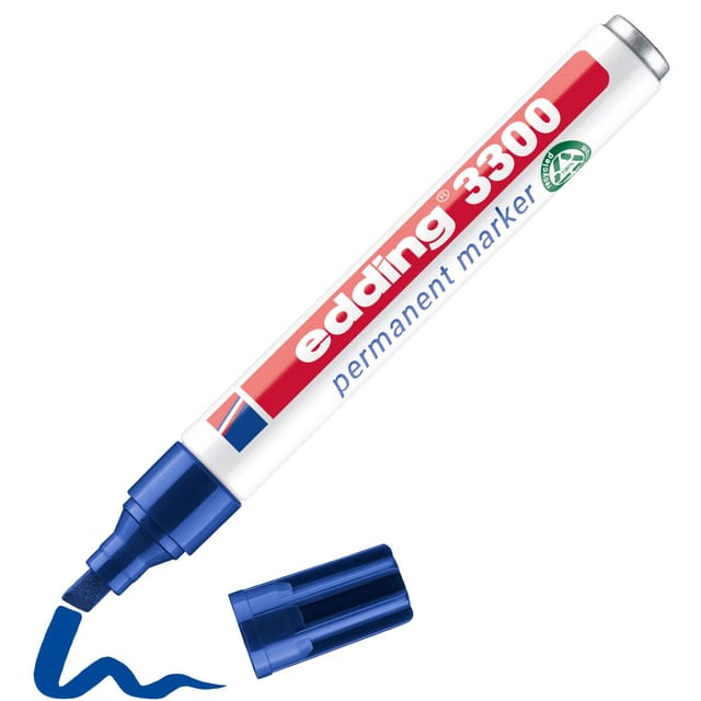 Nordwest Handel Ag - Edding edding 3300 4-3300003 Permanentmarker Blau wasserfest: Ja