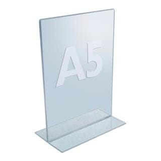 Tischaufsteller DIN A5 Acryl transparent freistehend