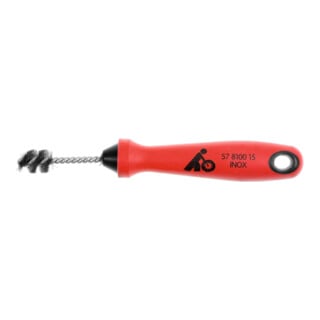 Lessmann ® - Lessmann Fittingbürste gewellter INOX-Draht, passend für Rohr-Innen-⌀ 18 mm