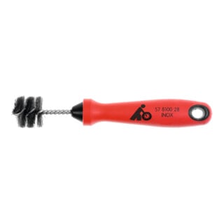 Lessmann ® - Lessmann Fittingbürste gewellter INOX-Draht, passend für Rohr-Innen-⌀ 22 mm