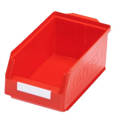 Sichtlagerkasten L350xB200xH150mm pe rot
