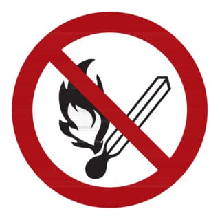 Hoffmann - Verbotszeichen Feuer, offenes Licht und Rauchen verboten, Typ: 02400