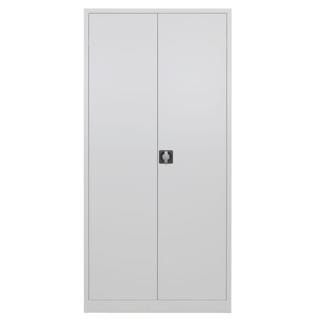 ADB - Flügeltürenschrank Lichtgrau Stahlschrank Werkstattschrank L92xB60xH195cm