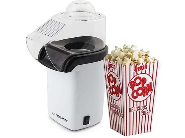 Popcornmaschine für zu Hause Schnelle fettfreie Zubereitung mit Heißluft 1200W mit Messbecher