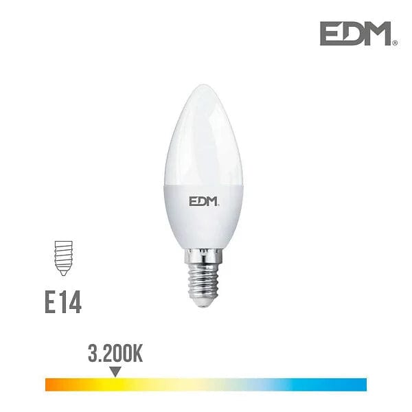 LED-EDM-Kerzenlampe E14 7W 600lm 3200K warmes Licht Ø35x107mm
