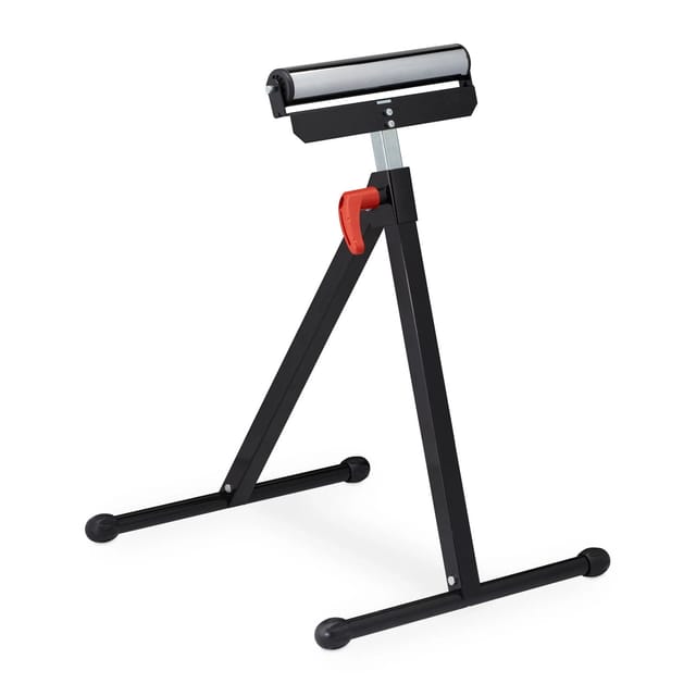 Rollenbock, stufenlos höhenverstellbar, 67-110 cm, klappbar, bis 60 kg, Rollbock Werkstatt, Stahl, schwarz - Relaxdays