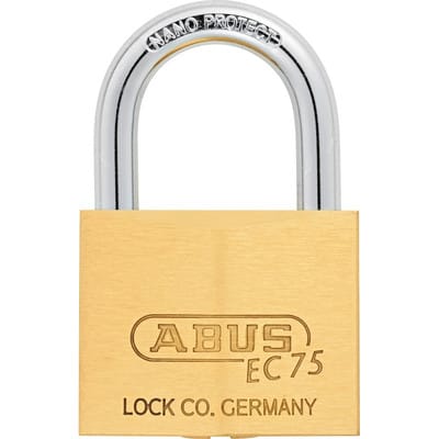 ABUS Vorhangschloss Messing 75/50 vs. je 5 Schlüssel