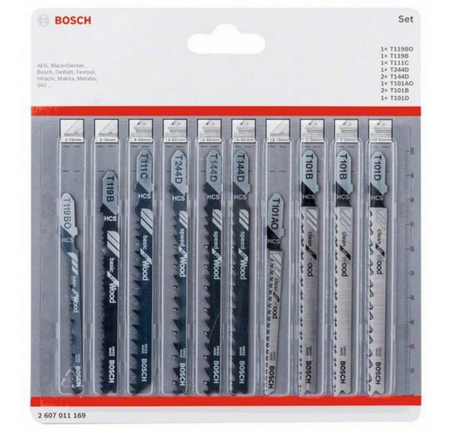Accessories 2607011169 Stichsägeblatt-Set Wood, 10-teilig 10 St. - Bosch